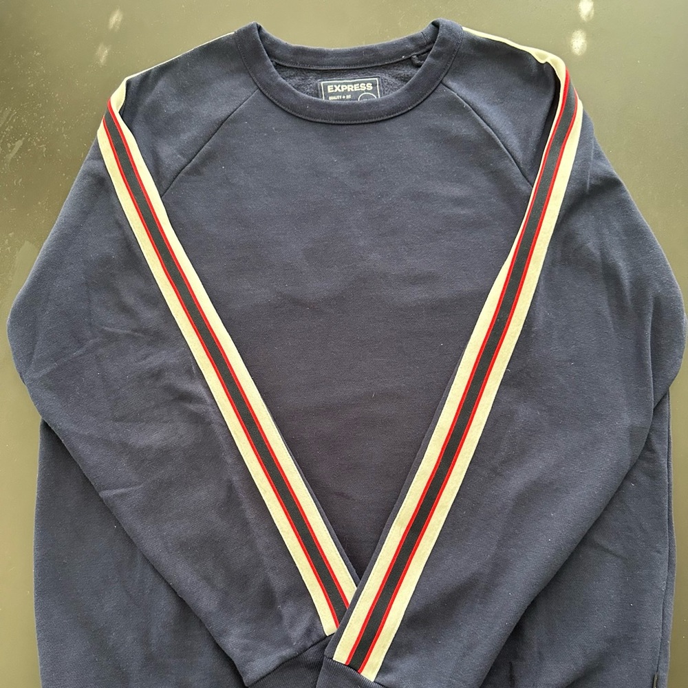 EXPRESS Crewneck Sweater with Side-Stripe
